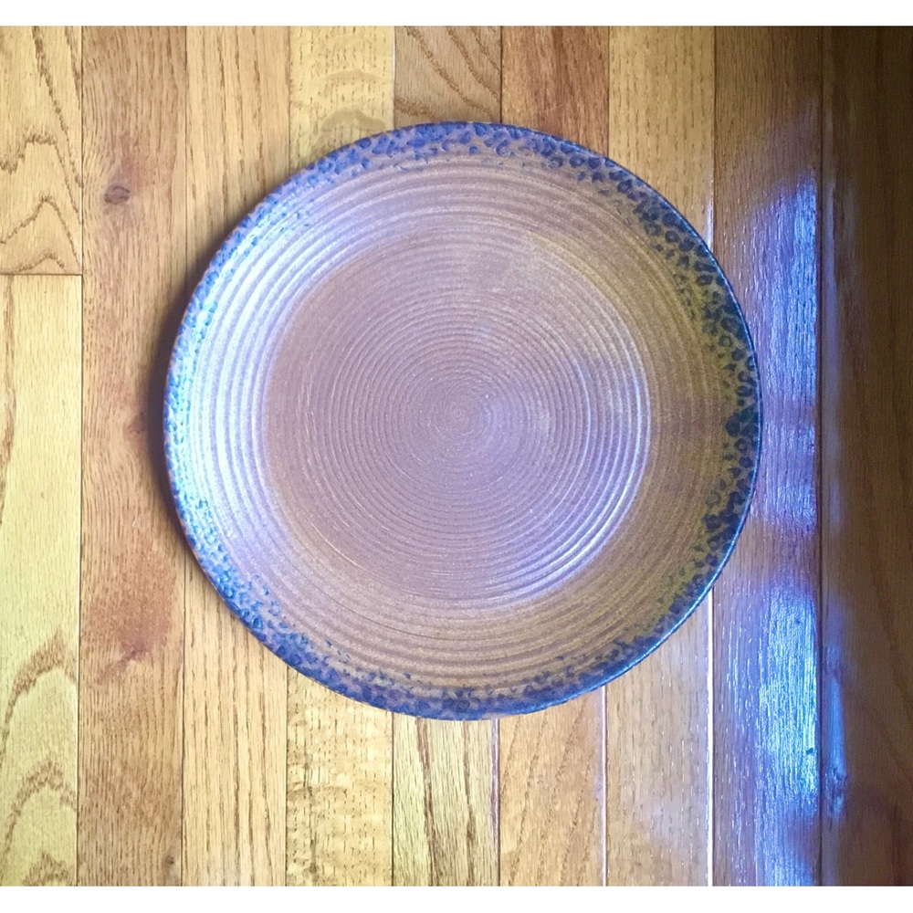 12” Brown & Leopard Print Decorative Plate